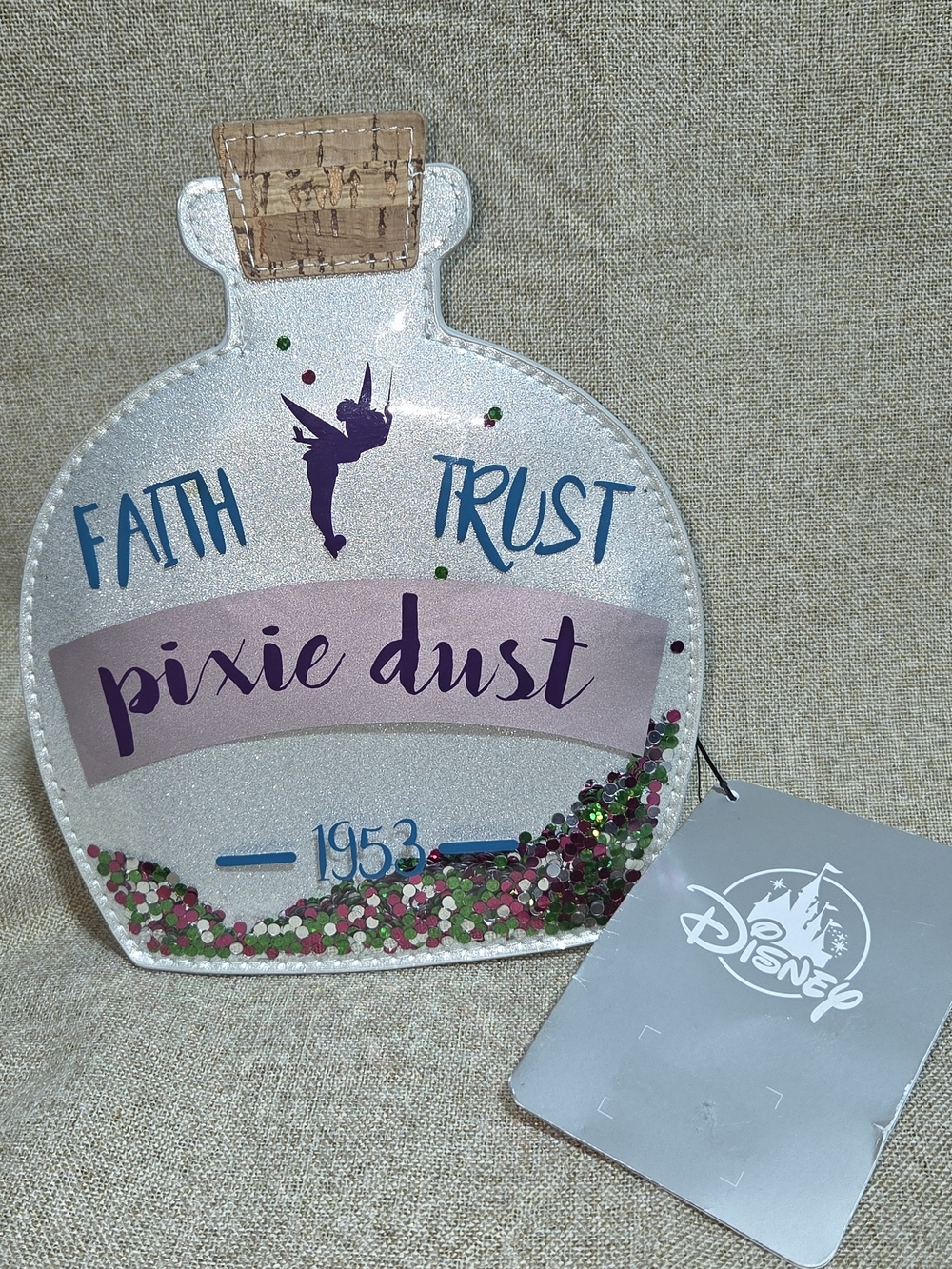 RARE DISNEY GAITH TRUST PIXI DUST Tinker Bell MAKE UP BAG